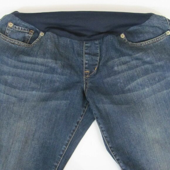 Liz Lange Maternity Jeans Womens Size 6 (32 x 31) Flex Panel Denim Med Wash NWT - Picture 3 of 16